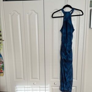 Amazon Blue Halter Dress